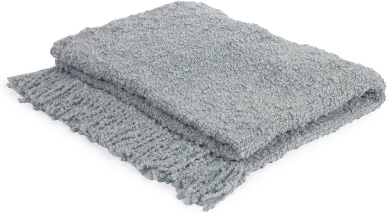 Plaid tæppe Kave Home Corel 125Ã150 cm grå  -  blødt polyester-akryl