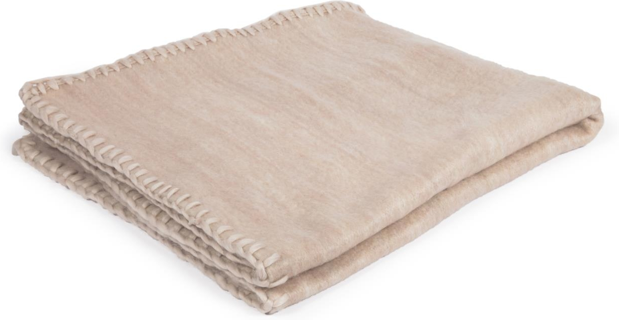 Plaid Kave Home Augustina 125x150 cm lyserød  -  polyester/akryl/uld-mix