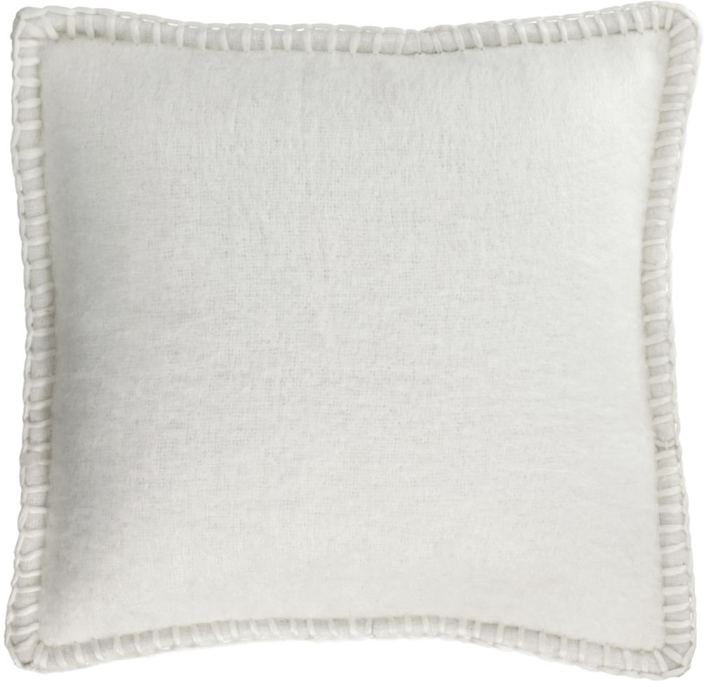 Pudebetræk Kave Home Augustina 45x45 cm hvid uld-blend tekstil
