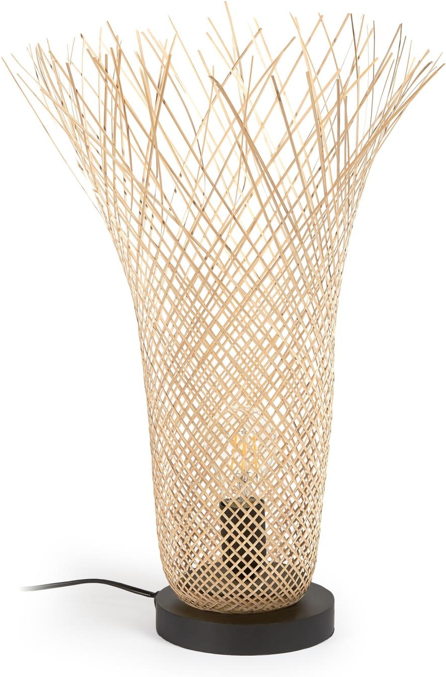 Bordlampe Kave Home Citalli naturlig bambus  -  rustik kolonial stil H50xB26 cm