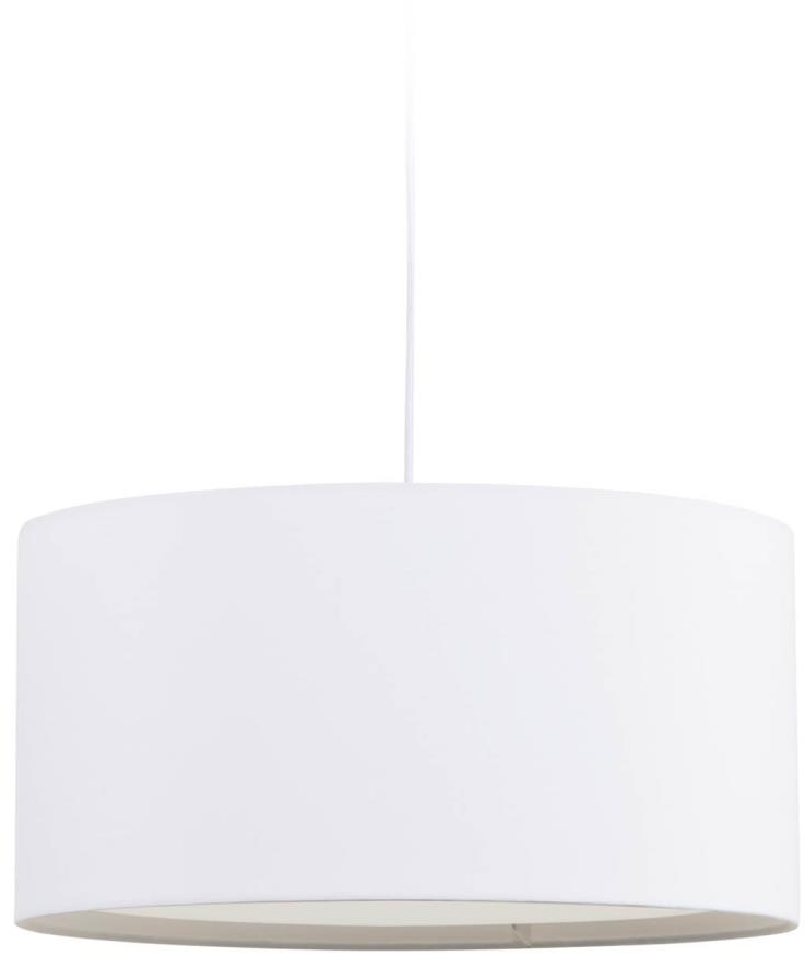 Pendellampe/loftslampe Kave Home Santana lampeskærm hvidt stof Ø40 cm