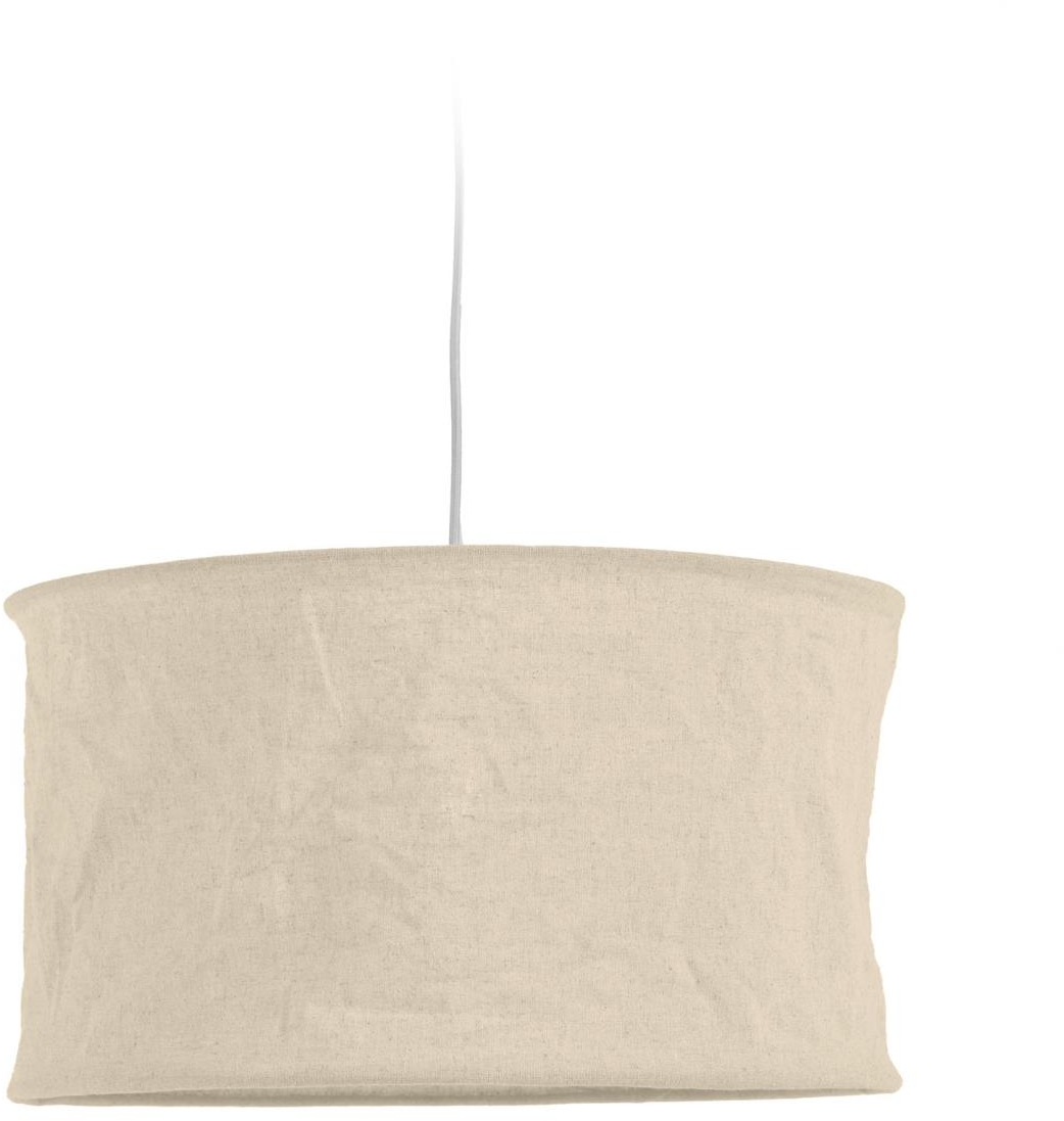 Pendel lampe Kave Home Mariela Nazli rustik beige linned skærm & metalramme