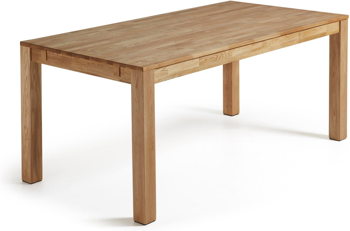 Spisebord med udtræk Kave Home Isbel Natur i massivt egetræ 180-230 x 90 x 75 cm rustik kolonial
