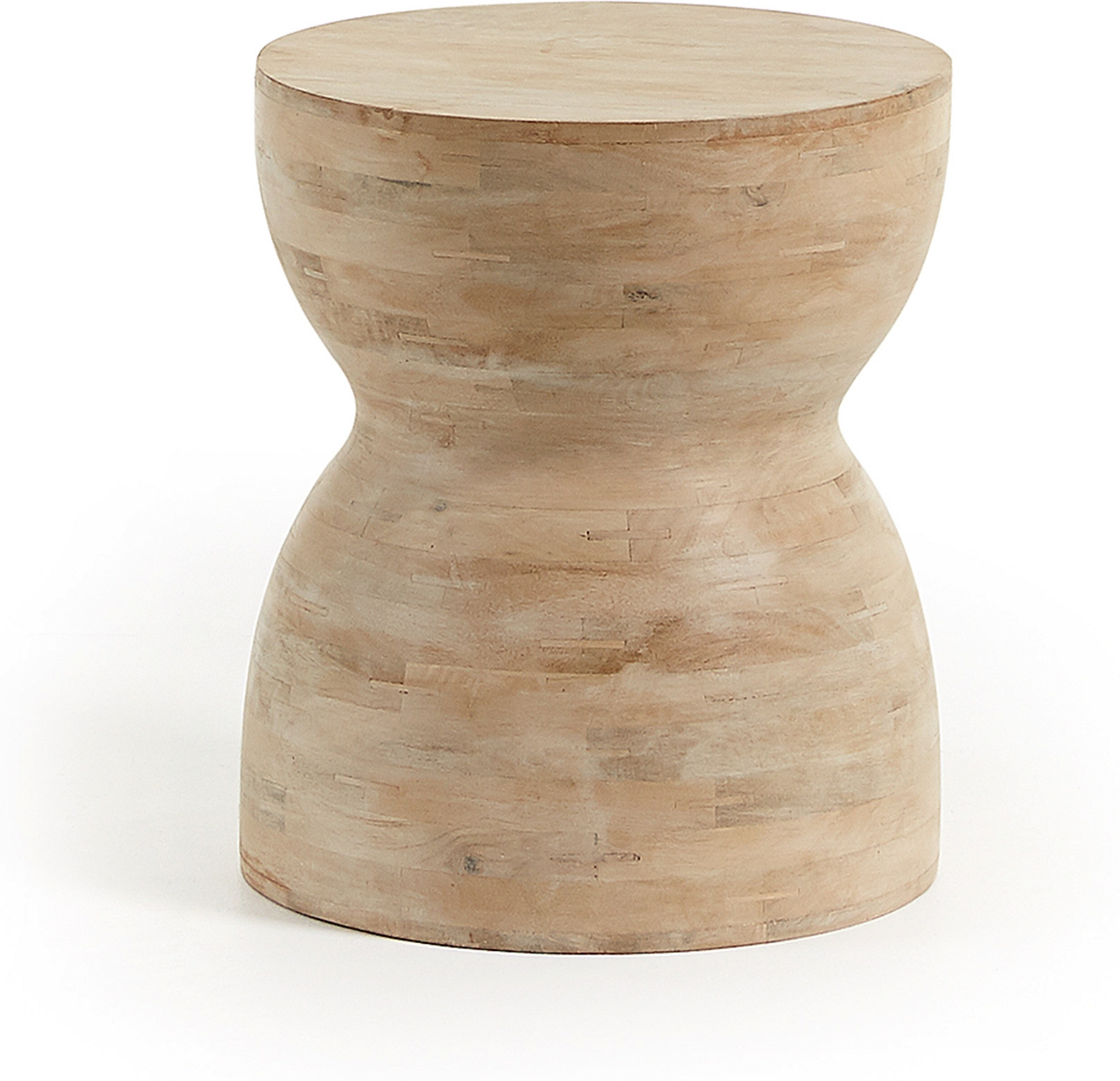 Sidebord Kave Home Mazy småbord i massivt mangotræ natur 40x40x45 cm nordisk moderne design