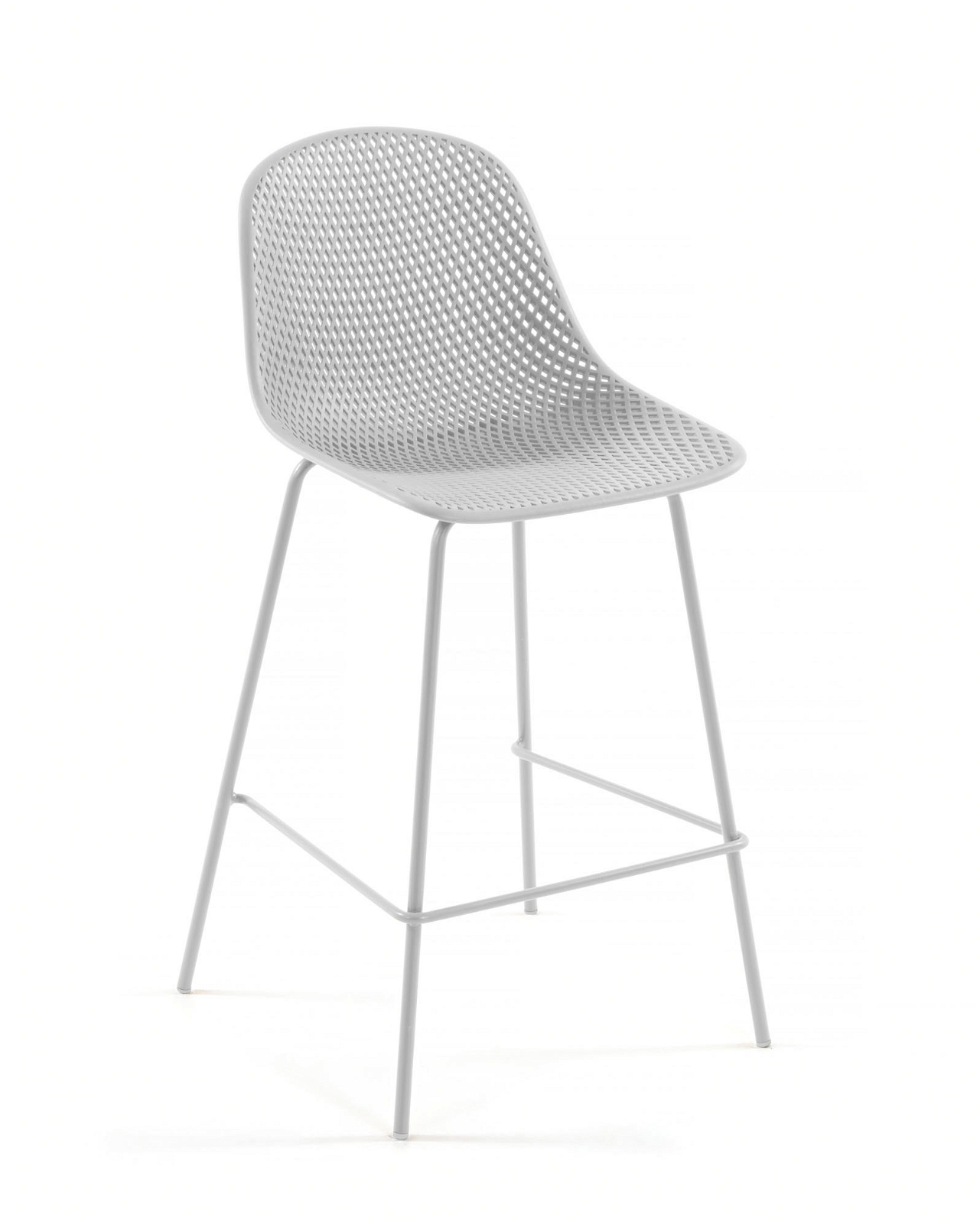 Barstol Kave Home Quinby hvid polypropylen/jernstel H107x49 cm moderne nordisk