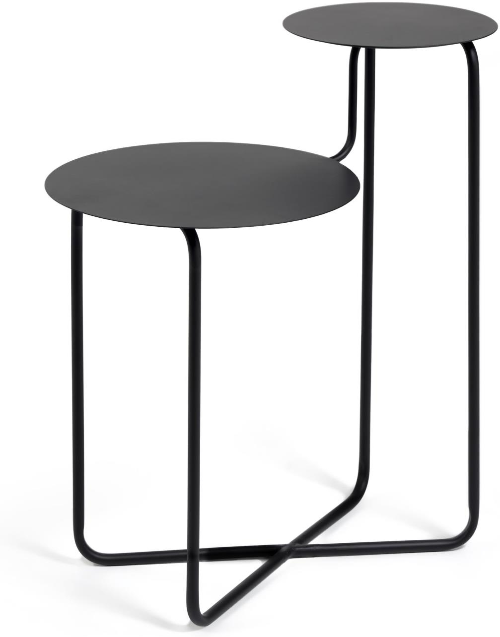 Sidebord Kave Home Vidalita  -  moderne metalbord i industrielt nordisk design, sort, 60x60x60 cm