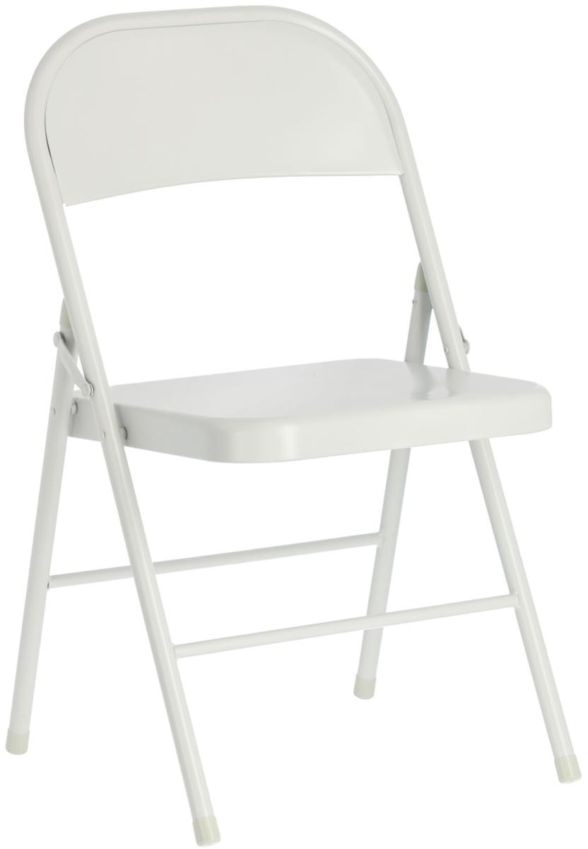 Klapstol foldbar Kave Home Aidana grå pulverlakeret stål spisebordsstol H78ÃB42ÃL45,5 cm