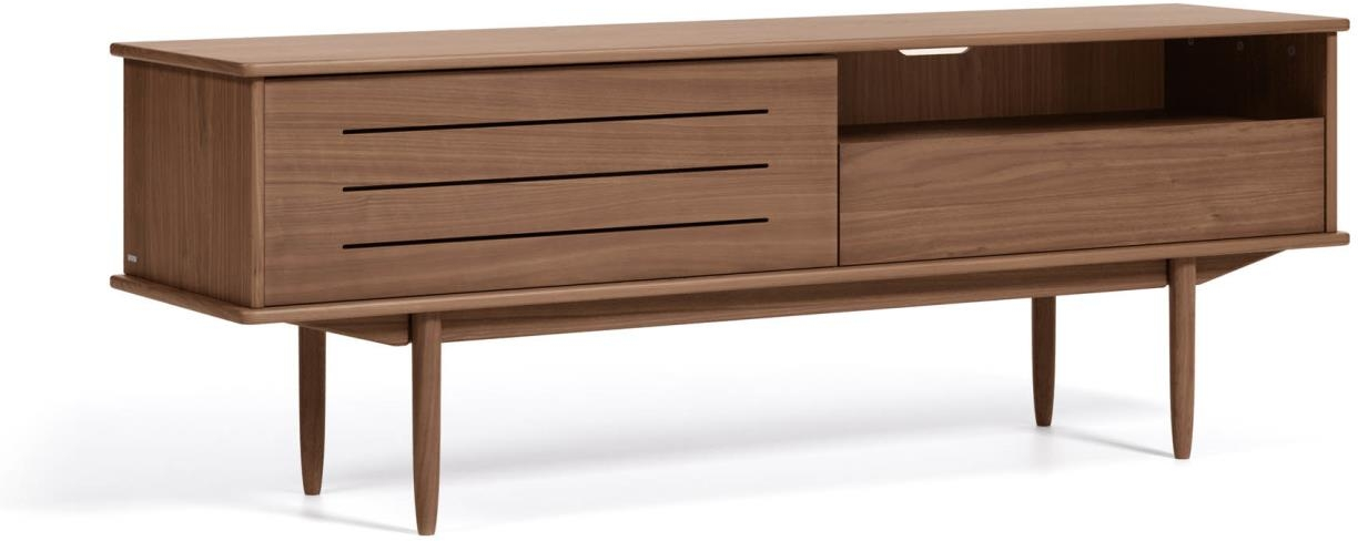 TV-bord Kave Home Carolin i valnødstræ 180x45x63,5 cm