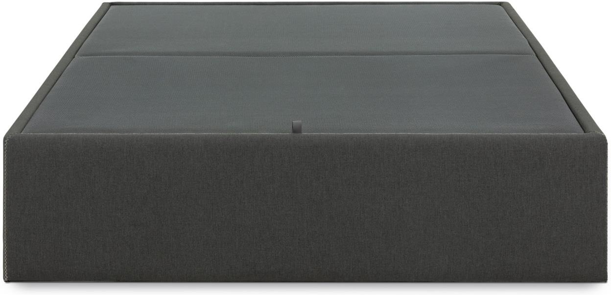Sengebund Kave Home Matters 150x190 cm sort med 855 l opbevaring og aftageligt betræk