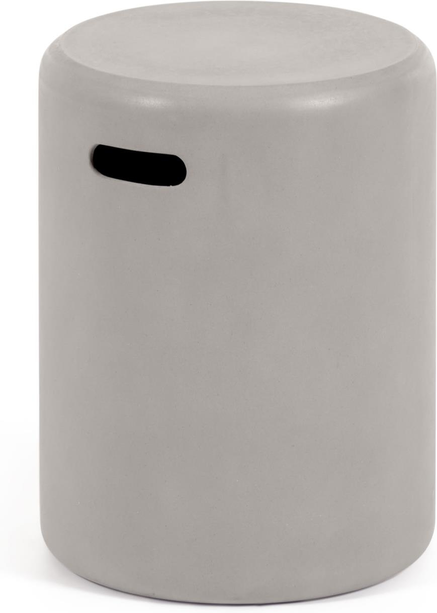 Udendørs sidebord Kave Home Taimi beton natur  -  vejrresistent nordisk design 35 x 35 x 45 cm