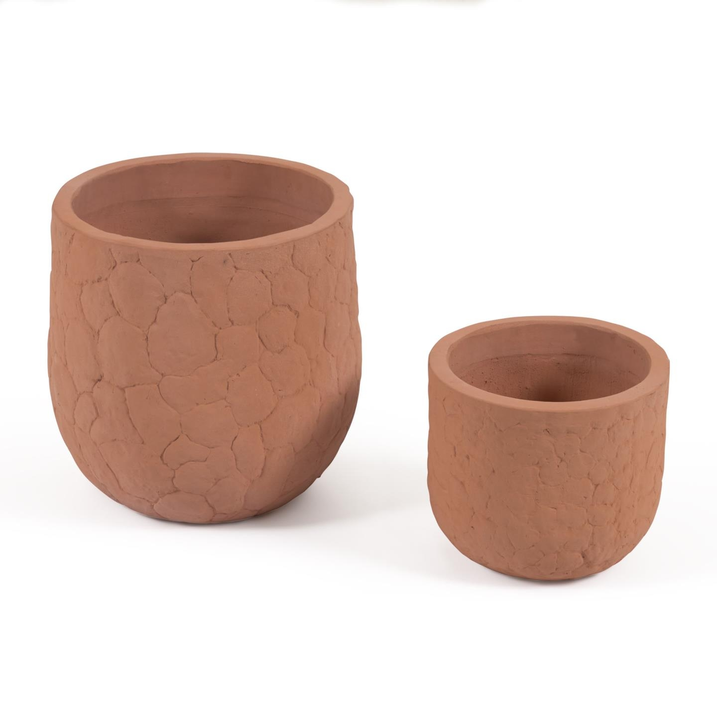 Plantekrukke Kave Home Simi terracotta rustik brun Ø50 x 46 cm