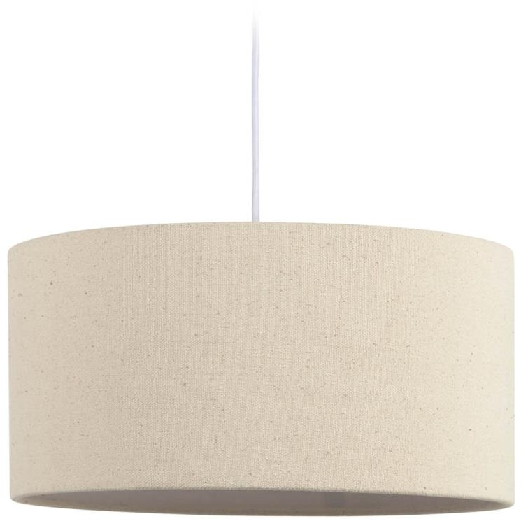 Lampeskærm Kave Home Nazli Beige Ø40x20 cm Linned og Metal Justerbar Indendørs