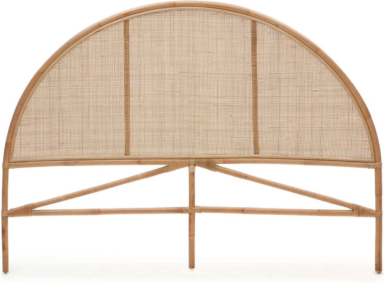 Rattan sengegavl Kave Home Quiterie til 150-160 cm natur