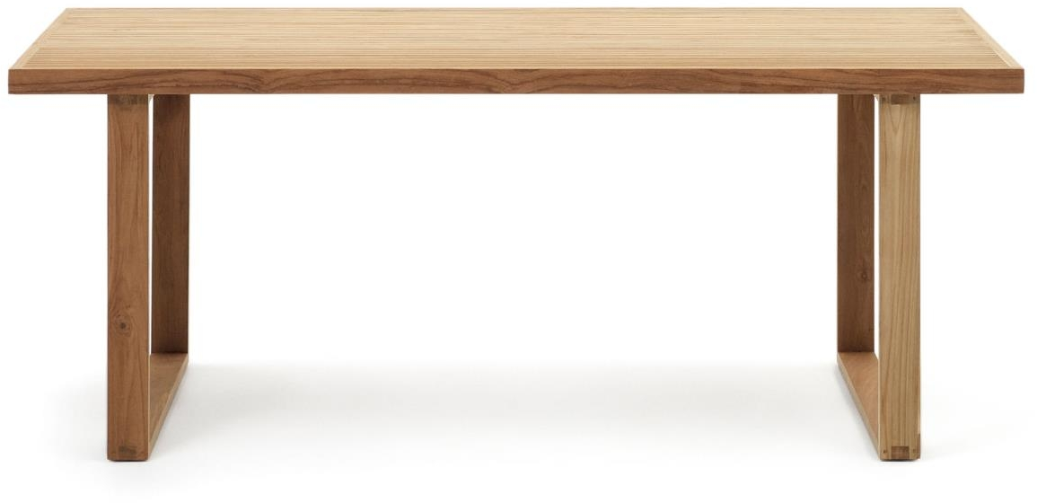 Udendørs spisebord Kave Home Canadell i massiv genanvendt teak natur 180x90 cm