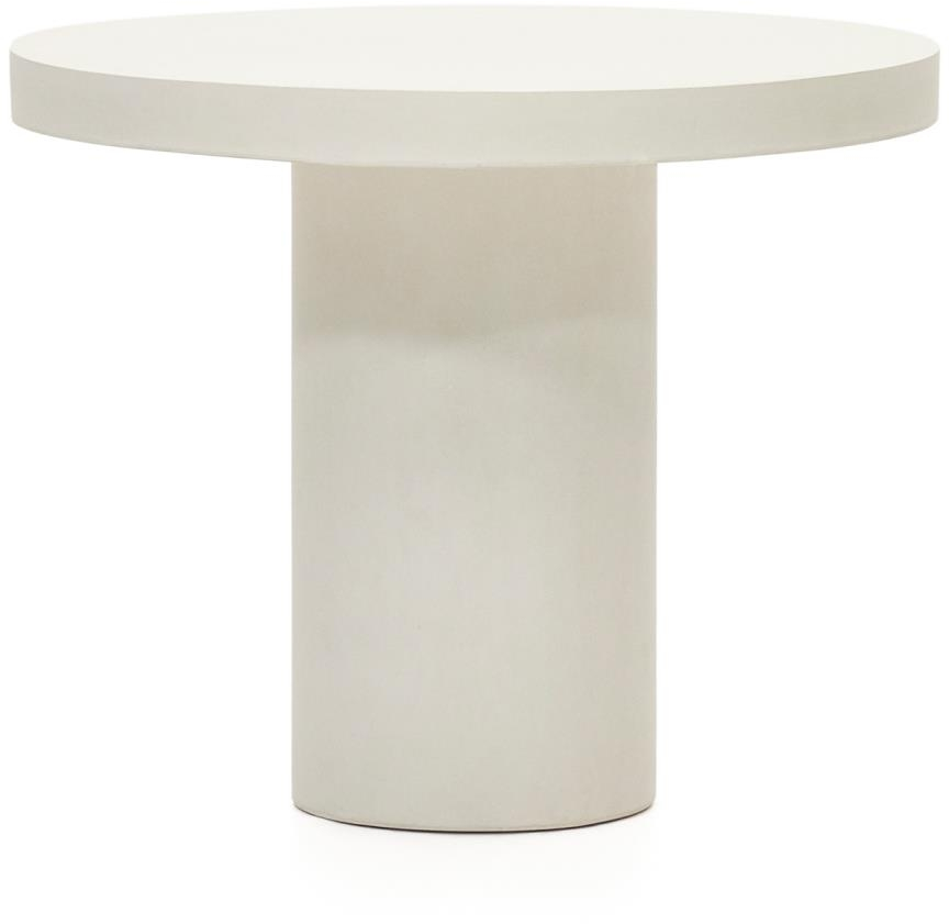 Udendørs spisebord Kave Home Aiguablava cementbord H74Ã90Ã90 cm hvid