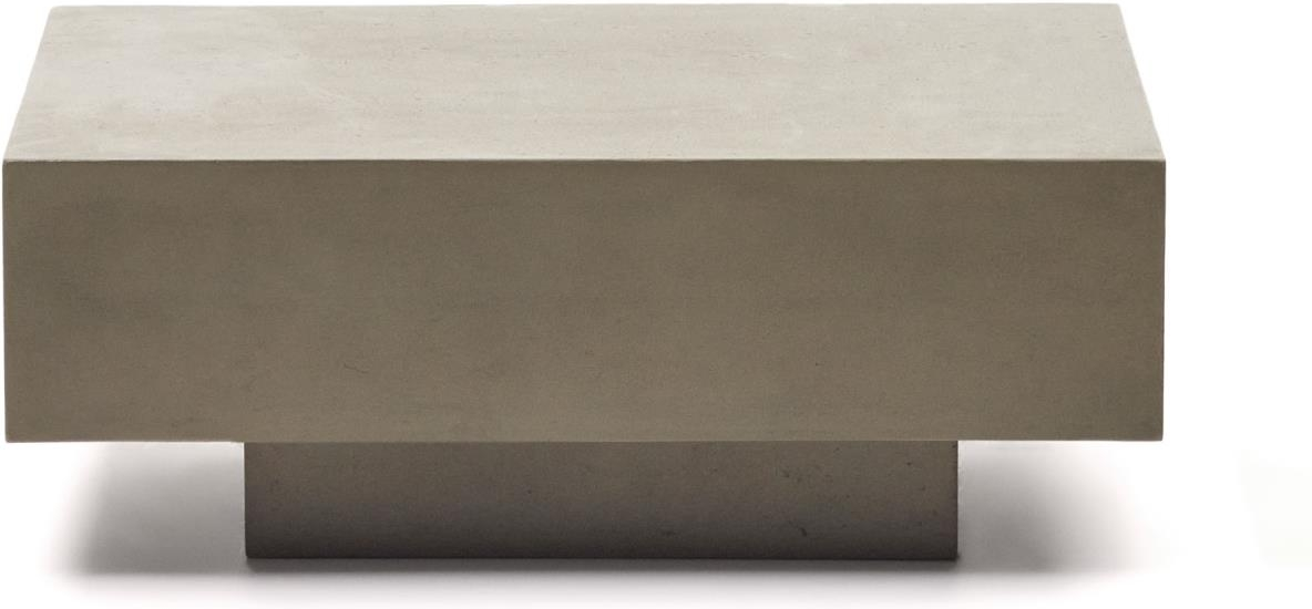 Udendørs sofabord Kave Home Rustella cement 80x60x30 cm