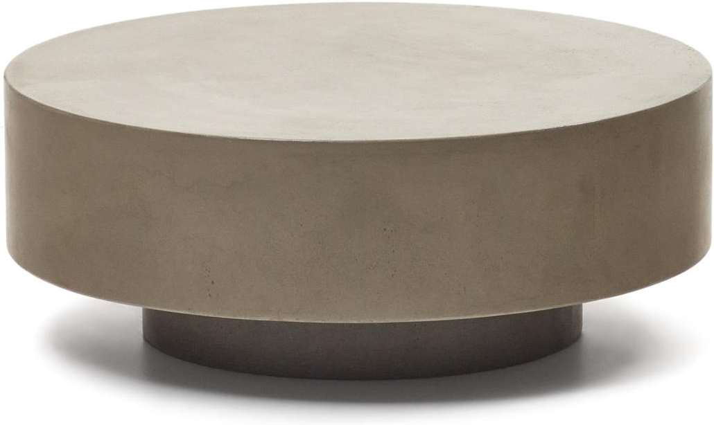 Udendørs sofabord/kaffebord Kave Home Garbet cement grå 80 x 80 x 30 cm