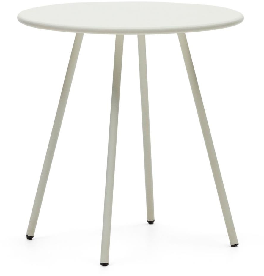 Udendørs spisebord Kave Home Montjoi 70x70 cm hvid stål