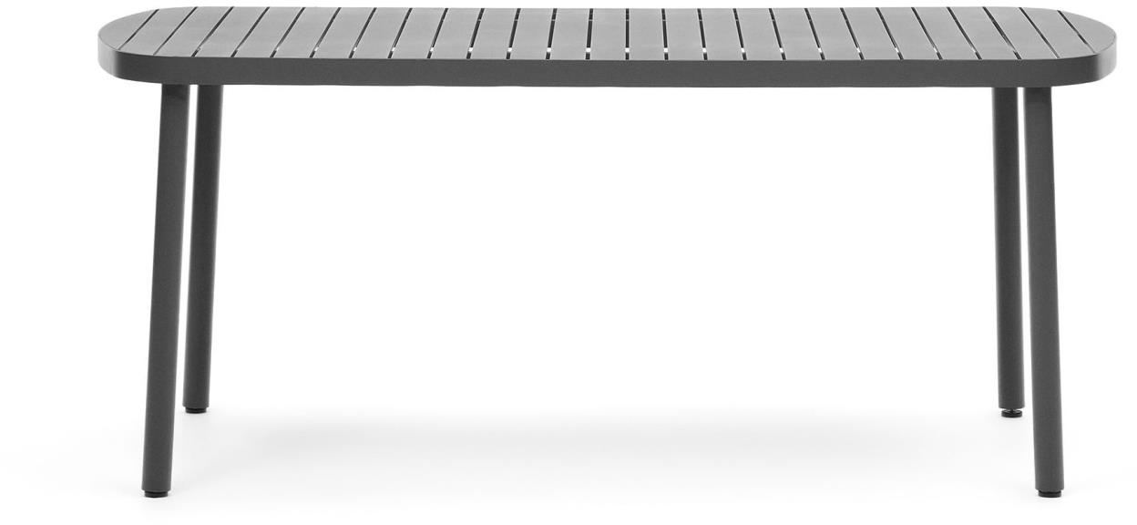 Udendørs sofabord Kave Home Joncols aluminium grå 180x90x75 cm