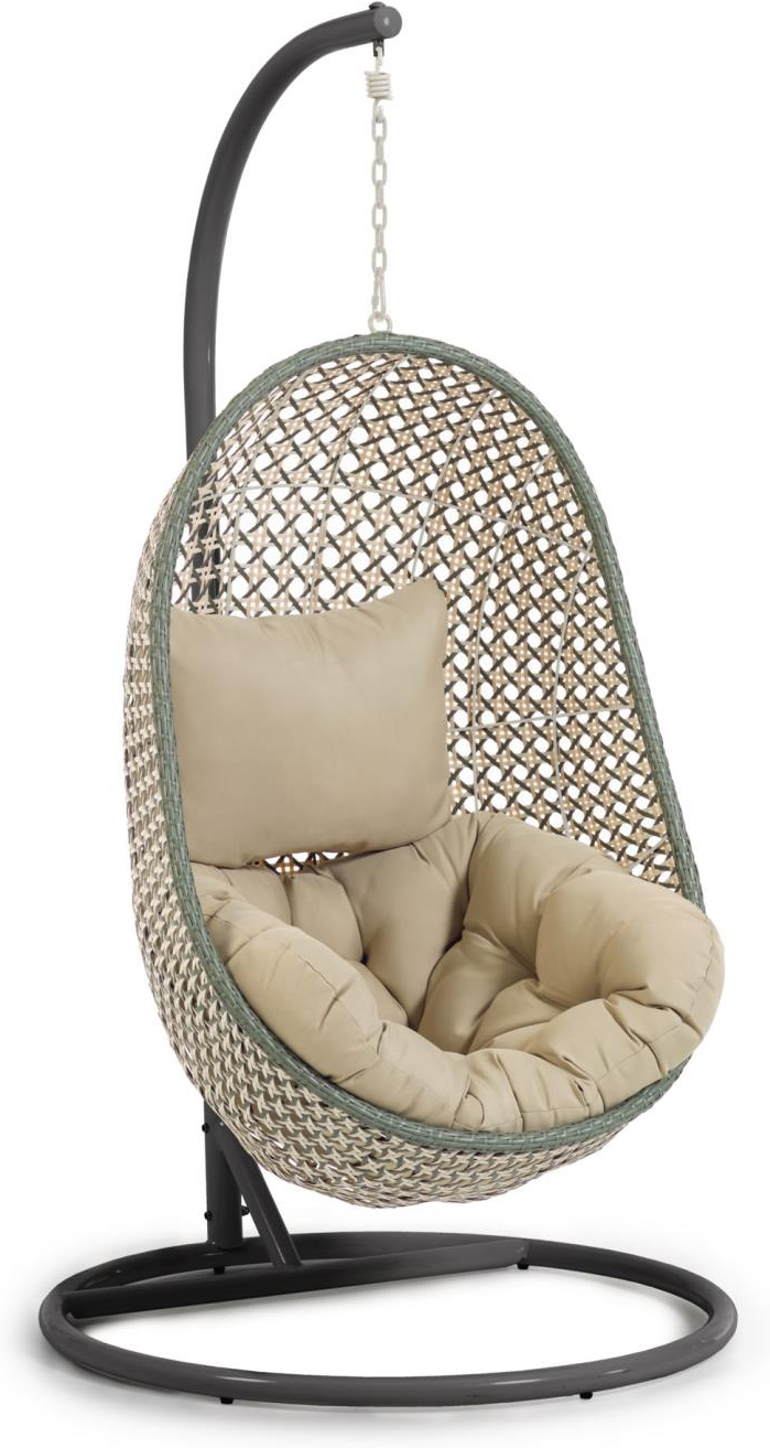 Udendørs hængestol med stativ Kave Home Cira  -  multifarvet polyrattan