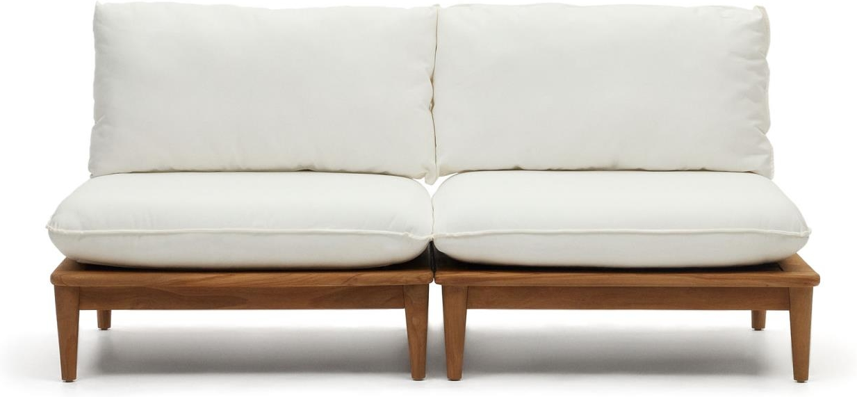 Udendørs 2-personers sofa Kave Home Portitxol modulær teak natur