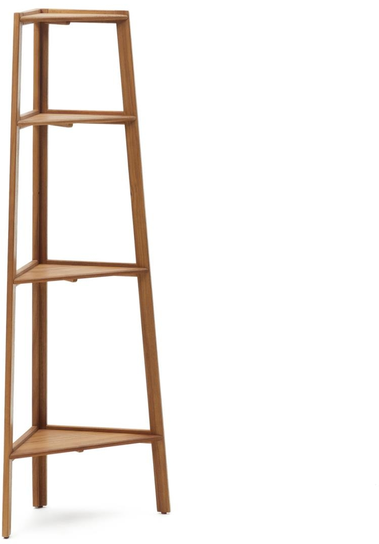 Udendørs reol Victoria fra Kave Home i massivt akacietræ  -  rustikt kolonialt design H150ÃB42ÃL42 cm