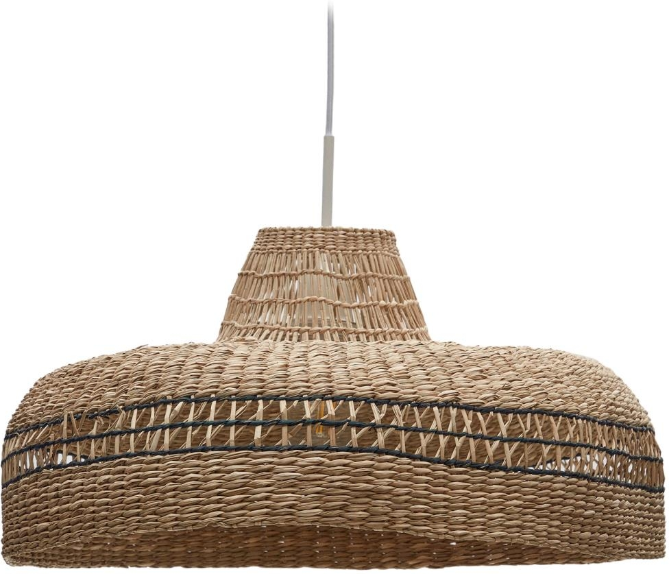 Pendel loftslampe Kave Home Rupia håndvævet naturflet Ø55 cm