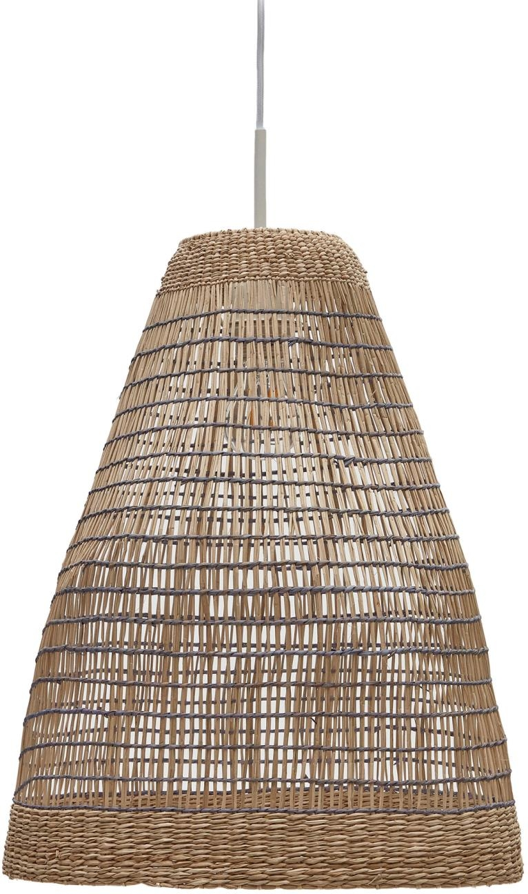 Pendellampe Kave Home Casavells Ø35 cm naturflet håndvævet indendørslampe