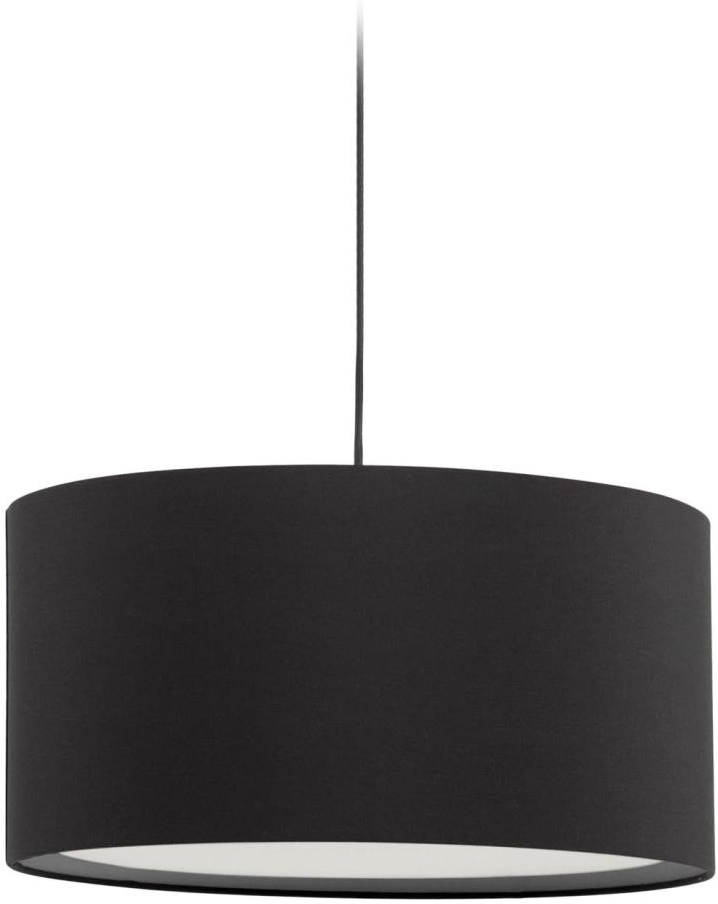 Pendel lampe Kave Home Santana Ø40 cm sort stofskærm