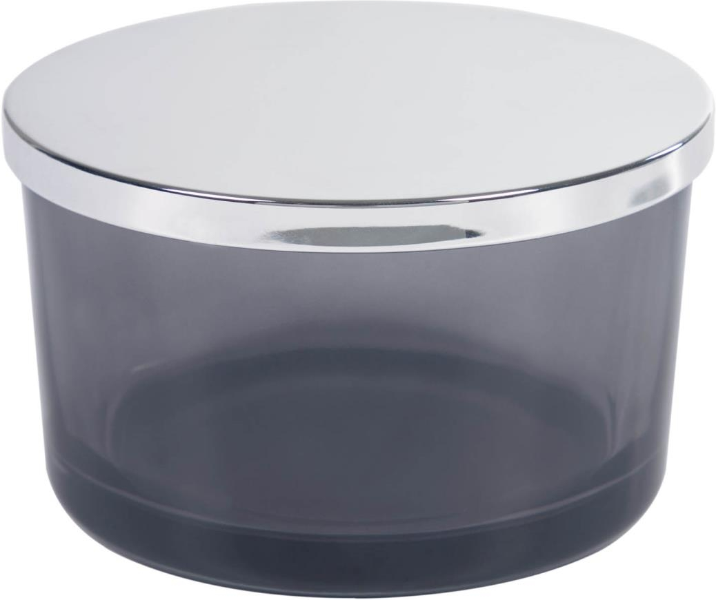 Opbevaringsæske i glas Kave Home Evael grå 1,4 L H8 x 13,5 cm