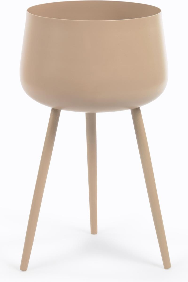 Gulvvase plantepotte Kave Home Apia metal beige Ø18ÃH32 cm