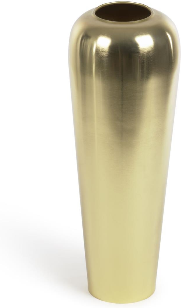 Vase Kave Home Catherine guldfarvet metal H64,5 x Ø21,5 cm minimalistisk design