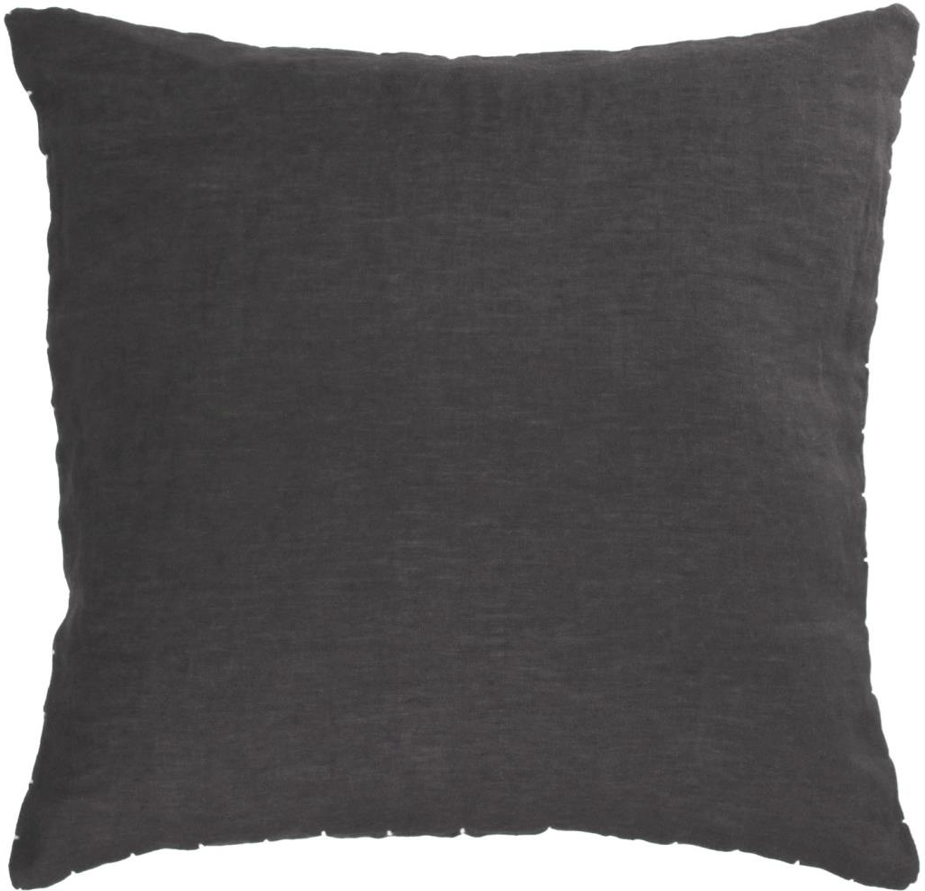 Pudebetræk 45x45 cm Kave Home Elmina sort-hvid 100% hør