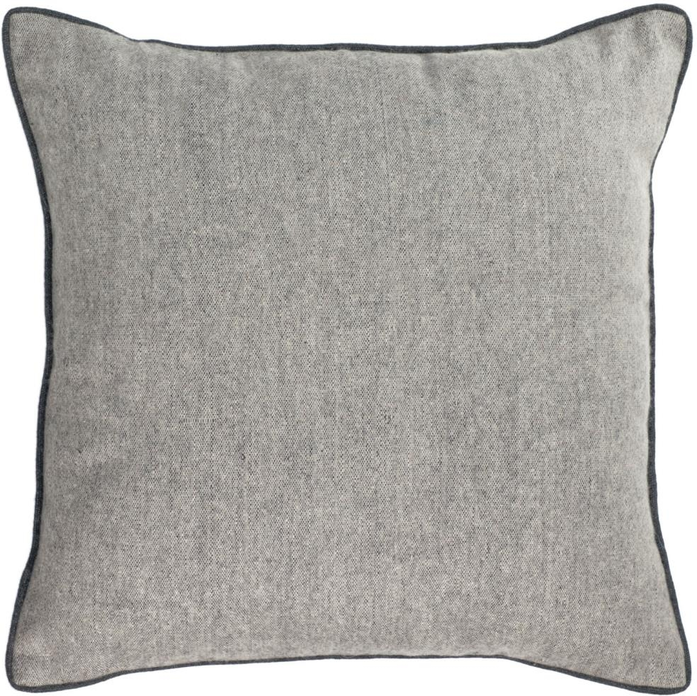 Pudebetræk/hyndebetræk Kave Home Alcara grå/sort 45x45 cm uld/polyester