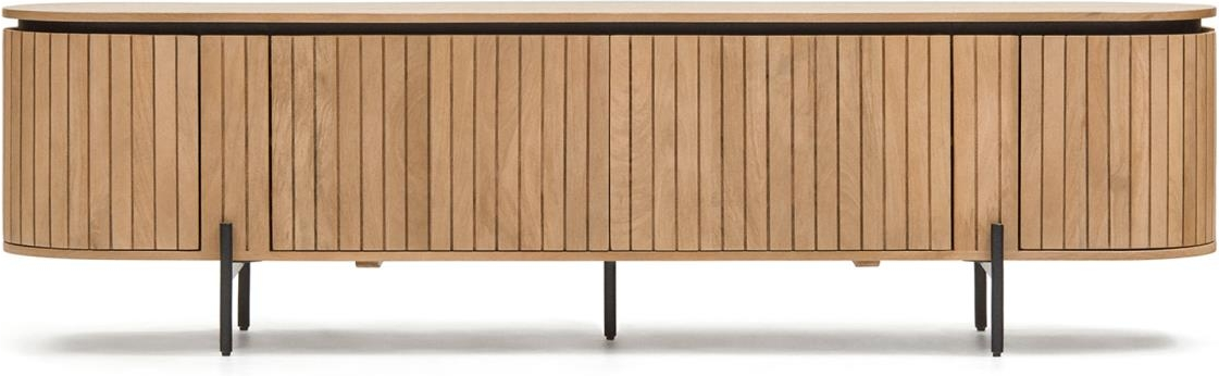 TV-bord Kave Home Licia i massivt mangotræ L200 x D43,5 x H55 cm natur