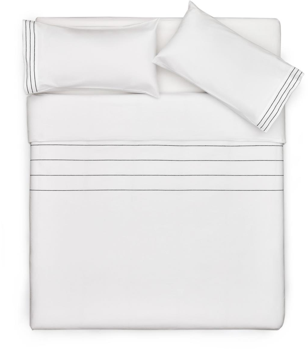 Dynebetræk & pudebetrækssæt Kave Home Cintia 240 x 220 cm 100% bomuld percale 180 tråde hvid