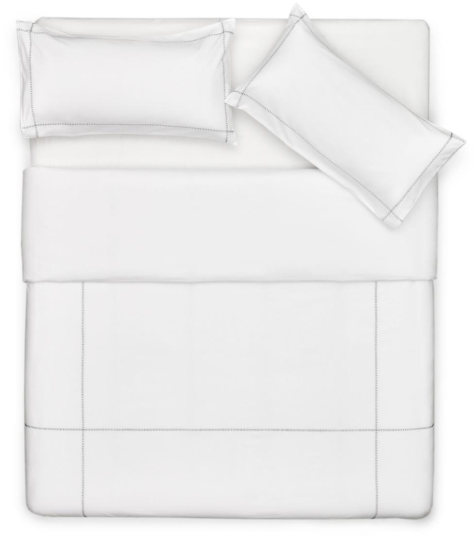 Sengetøjssæt Kave Home Elvia dynebetræk og pudebetræk 240x220 cm 100% bomuld percale 180 tråde hvid