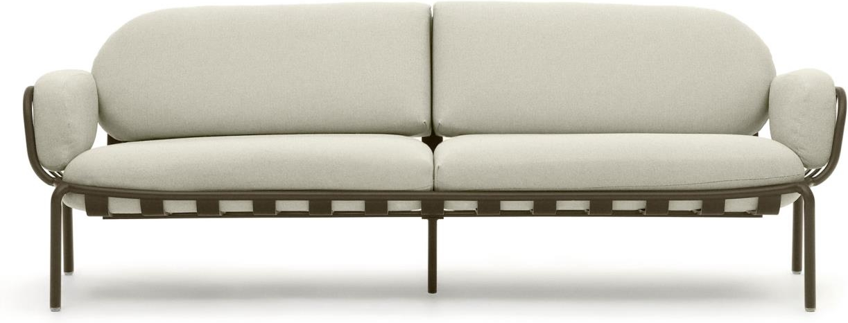 Udendørs 3-personers loungesofa Kave Home Joncols grøn nordisk design aluminium