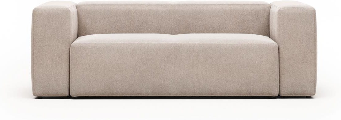3-personers sofa Kave Home Blok stof beige nordisk design B210xD100 cm pletafvisende