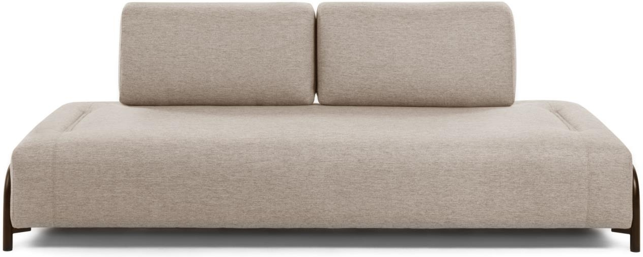 3-personers sofa Kave Home Compo beige stof nordisk moderne design uden armlæn