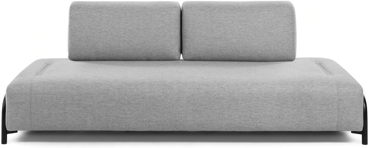 3-personers sofa tresæder Kave Home Compo Nordic grå polstret stof uden armlæn