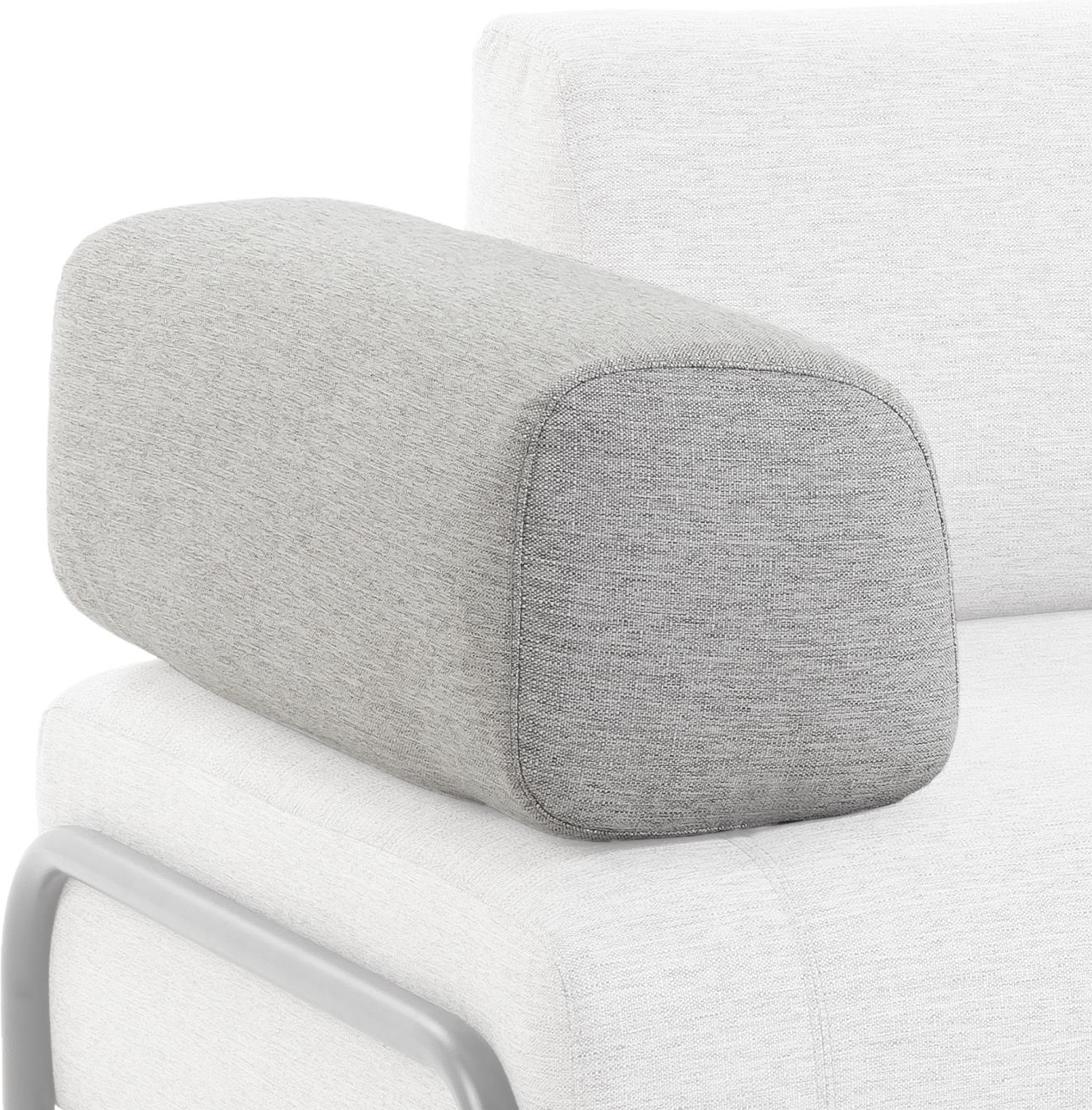 Sofaarmlæn Kave Home Compo polstret armstøtte i varm grå H32ÃB31ÃL84 cm