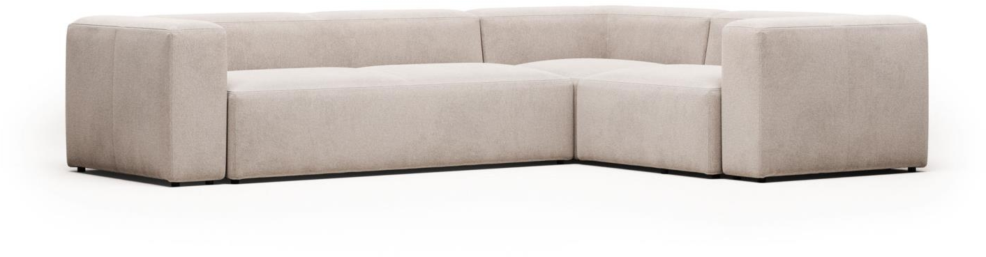 Hjørnesofa Kave Home Blok L-formet stof beige 320x230 cm