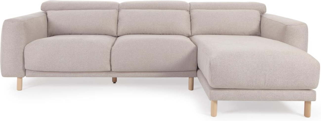 Chaiselong sofa Kave Home Singa højrevendt hjørnesofa i beige stof