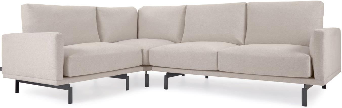 Hjørnesofa Kave Home Galene 4-personers polstret beige 94Ã207Ã267 cm moderne nordisk bæredygtig