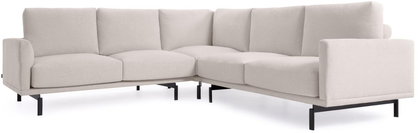 Hjørnesofa Kave Home Galene polstret beige 267x267x94 cm bæredygtig nordisk design