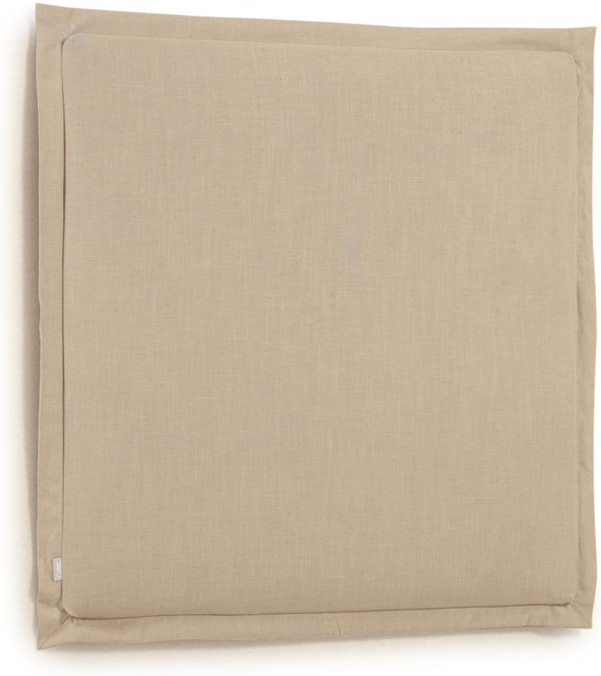 Polstret sengegavl Kave Home Tanit  -  beige stof 106Ã106Ã5 cm FSCÂ®-certificeret træ