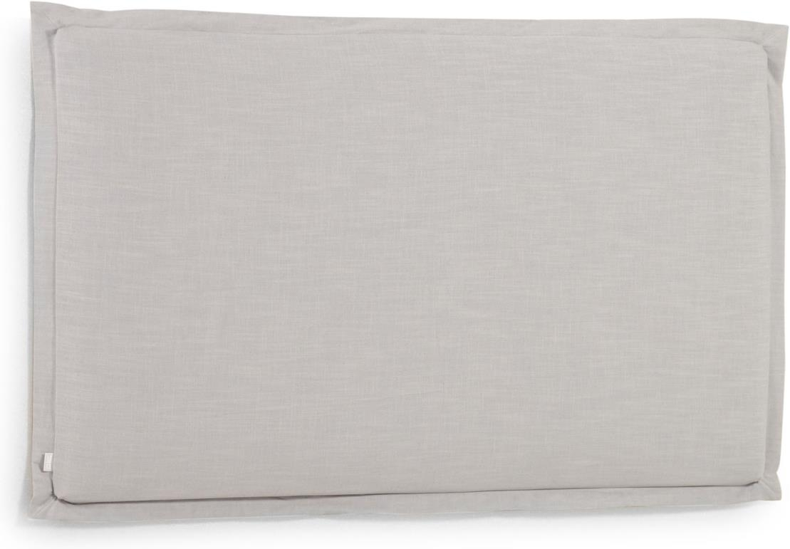 Polstret sengegavl og hovedgavl Kave Home Tanit grå stof B186ÃH106ÃD5 cm