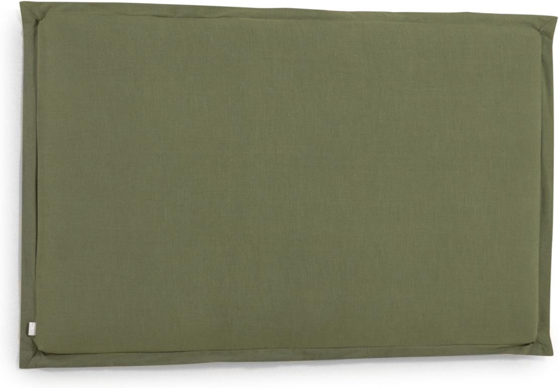 Sengegavl Kave Home Tanit 106Ã186Ã5 cm Polstret Stof Grøn  -  FSCÂ® Fyrretræ, Aftageligt Betræk