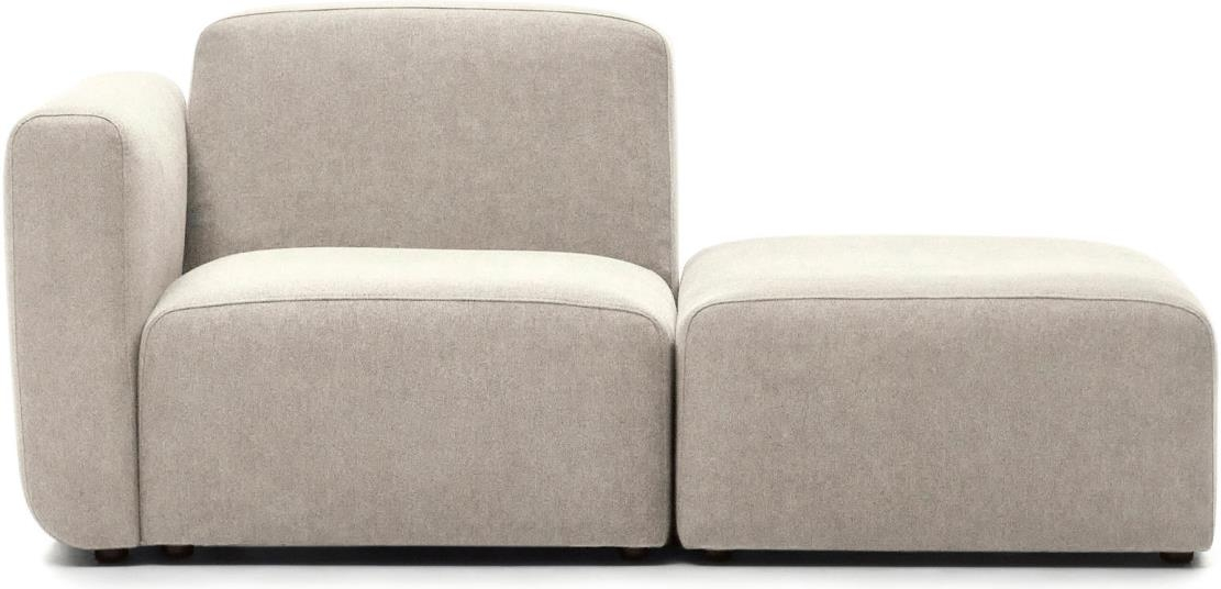1-personers modulsofa Kave Home Neom  -  byg-selv sofa i beige interlock vævet stof, bæredygtig nordisk design